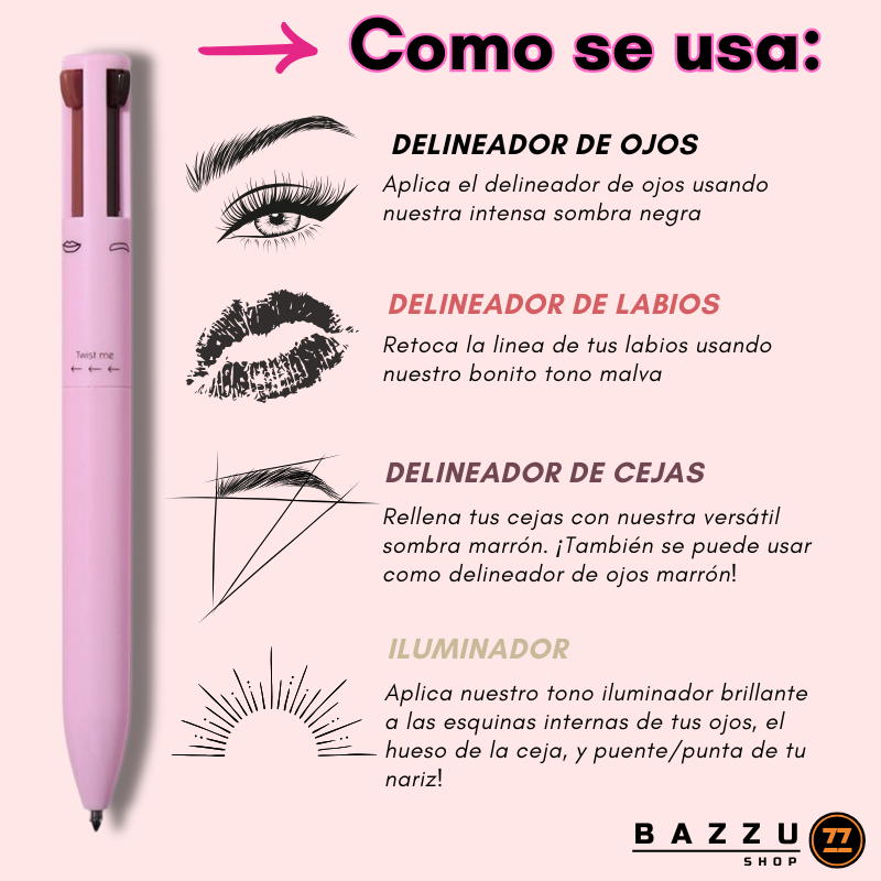 Lápiz de maquillaje 4 en 1